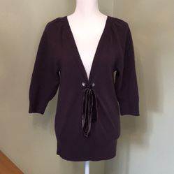 Women’s Wool/Cashm. Bow Front Cardigan, M by Juicy Couture