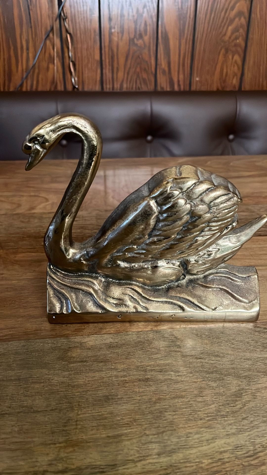 Solid Brass Swan Figurine