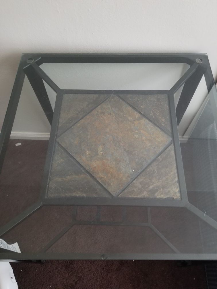 2 glass Living Room End Tables