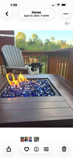 fire pit - propane tank fueled
