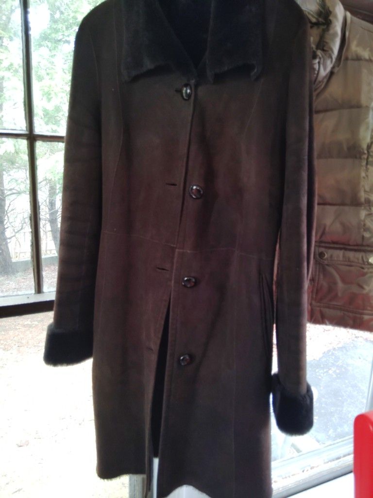 Vintage suede coat In Small