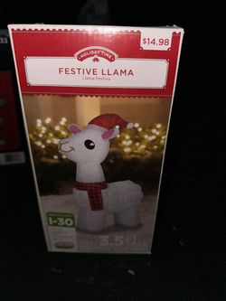 Inflatable “festive Llama”