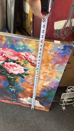 Floral Oil Painting on Canvas
