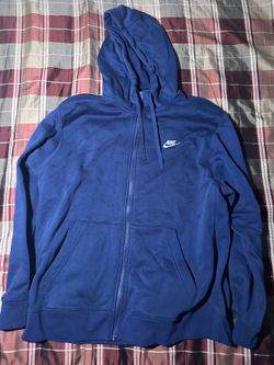 (Used) - Nike Men’s Blue Sportswear Fleece Full-Zip Hoodie BV2645-410 Large L