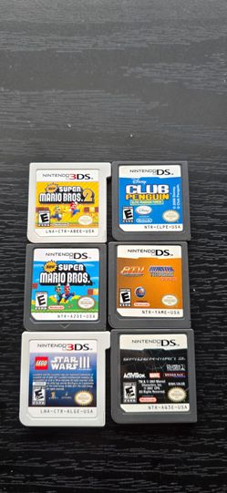 Nintendo 3ds ds lot New super mario bros 1 and 2, starwars, spiderman 3