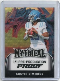AUSTIN SIMMONS Nick Evers MISSOURI Tigers Leaf 1/1 Leaf Proof