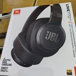 JBL Live770NC Ear Headphones with True Adaptive Noise Cancelling - Bl