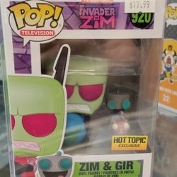 Invader Zim Plus Gir Hot Topic Exclusive Funko Pop