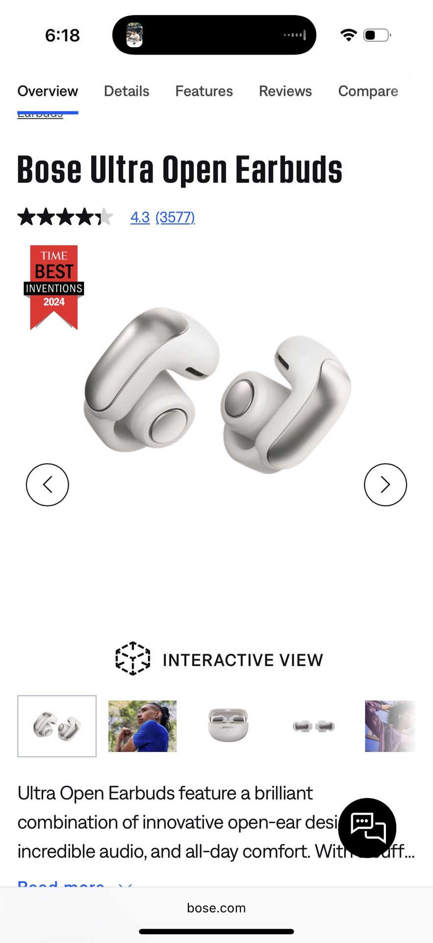 Bose Ultra Open Earbuds.