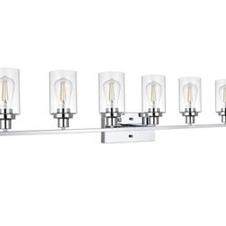 MELUCEE 6-Light Modern Bathroom Light Fixtures

