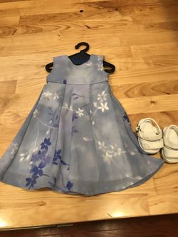 American Girl blue flower dress