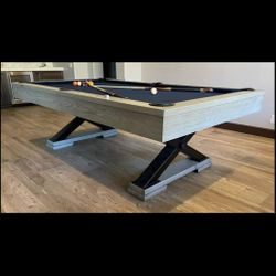 New X-factor Grey Pool Table With Dining Top Option