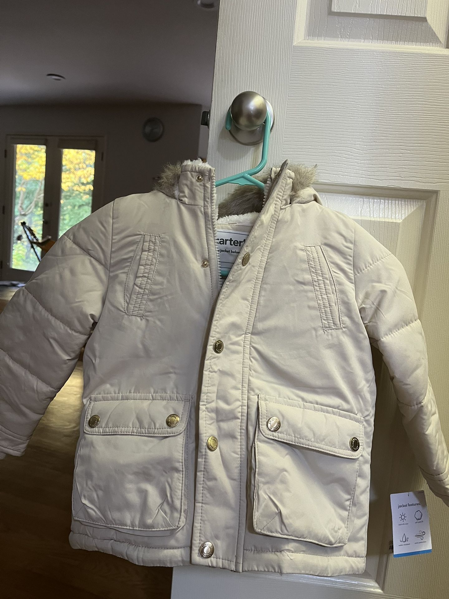 Size 4T Toddler Faux Fur Hooded Parka