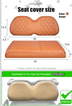 Golf cart seat covers
