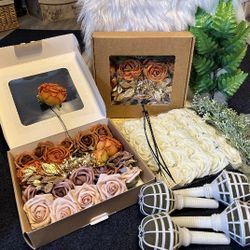 New, Silk Florals DIY Set To Make Up To 8 Wedding Bouquets Or Event Decor 