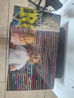 Modern Acrylic Wall Art - 12x20" Urban Kids Collage Painting