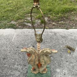 Vintage Mid Century Modern Seahorse Lamp
