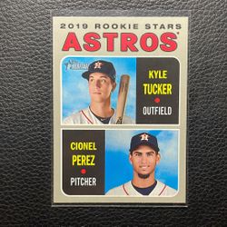 2019 Kyle Tucker Topps Heritage Rookie Card. Los Angeles Dodgers 