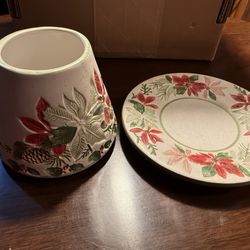 Yankee Candle Shade and Plate - Fits Small Jar Candle