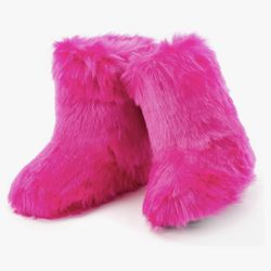 Pink Fur Boots