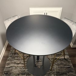 Black Glass Table