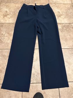 Women’s DKNY blue wide leg pants size 4 petite