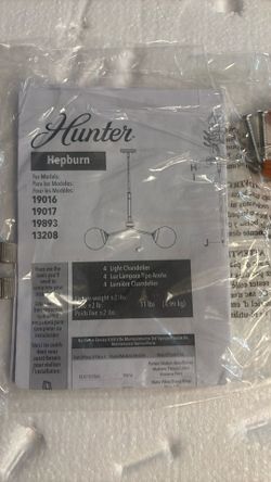 Hunter Hepburn 4-globe Pendant Chandelier 