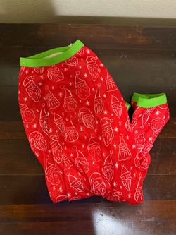 Dog Christmas Holiday Santa Claus Pajamas NWOT Size Large Red