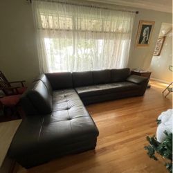 Very Nice Leather Couch Delivery Available For Free