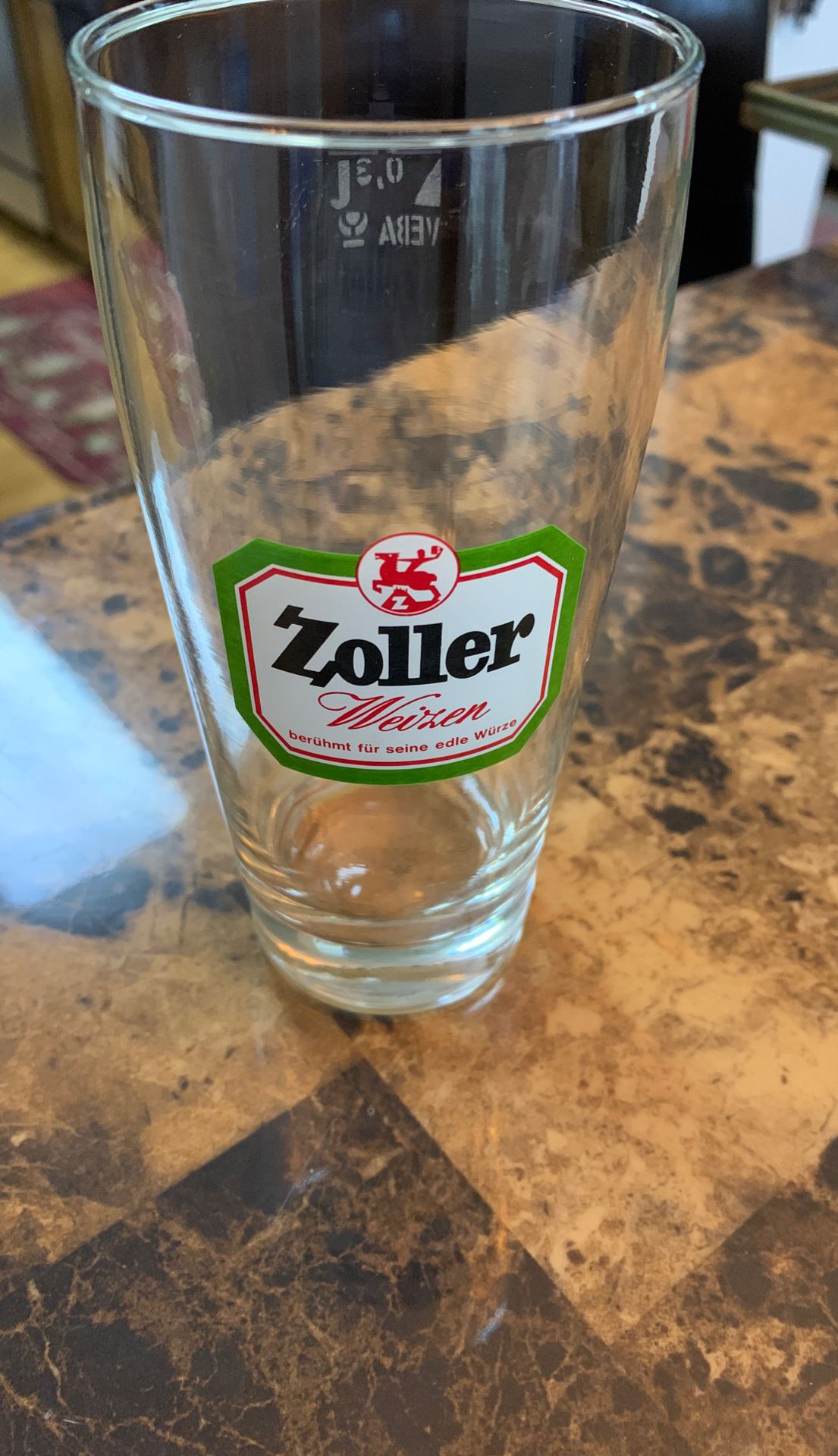 Zoller Weizen beer glass .3L