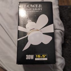 LED Ceiling Fan Light with Remote – 3 Speed, Super Quiet, E27 – New in Box
