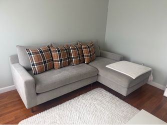 2 piece couch with pillows