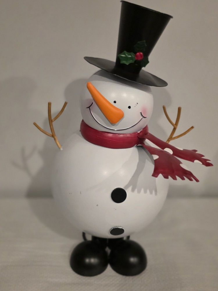 METAL BOBBLE SNOWMAN