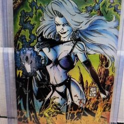 “RARE” “LADY DEATH””1994 “CLEARCHROME” Insert Set.(1-5). NM/M!!!😎