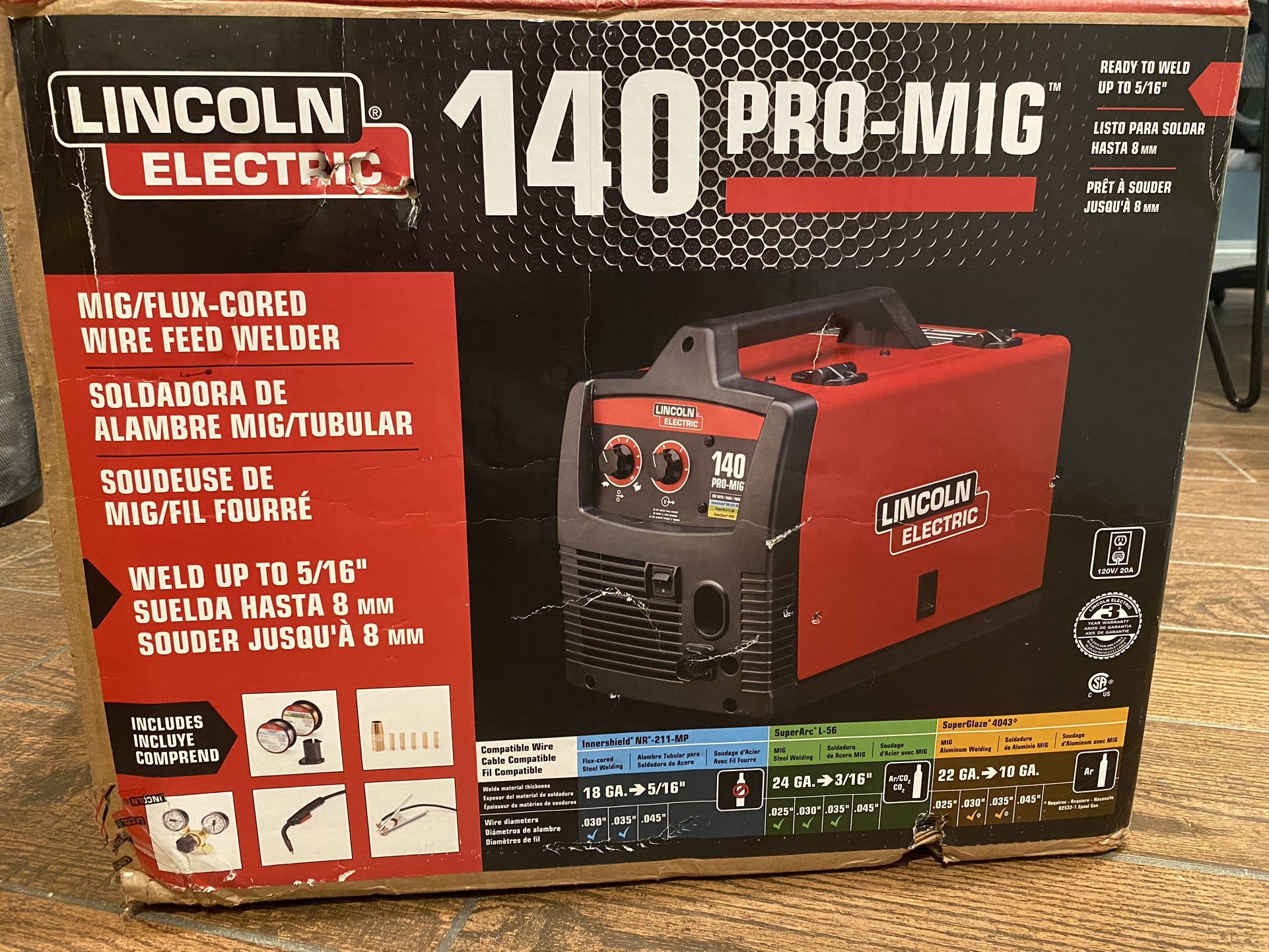 Lincoln Electric K2480-1 120-Volt 140-Amp Mig Flux-cored Wire Feed Welder