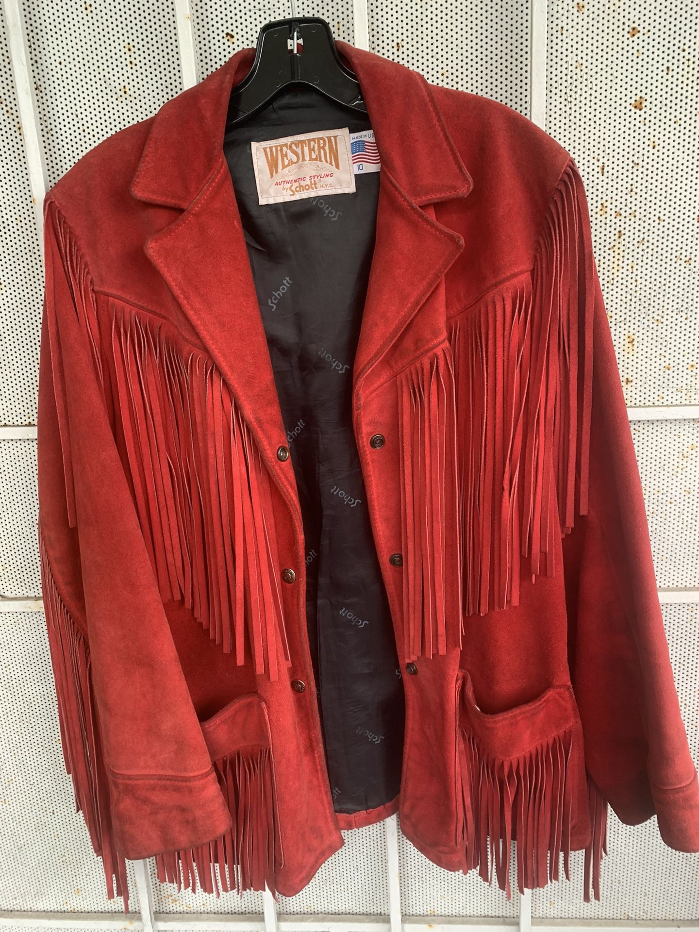 Super Cool Vintage Leather Fringe Jacket