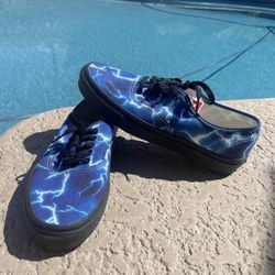 Vans Authentic Lightning Blue & Black Skate Shoes unisex men size 10 new no box