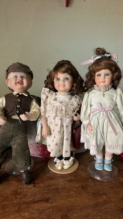 Set of 3 Porcelain Collector Dolls