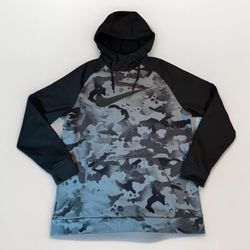 Nike Dri-Fit Pullover Hooded Sweatshirt Hoodie Gray Camouflage Camo Men’s Large