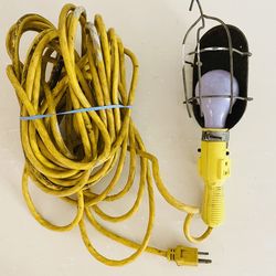 Metal Cage Trouble Drop Light Mechanic Work Lamp Shop Light Approx 44’ Works