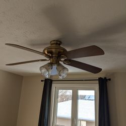 Hampton Bay 52" Ceiling Fan with Lights and Remote
