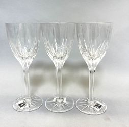Set Of 3 Mikasa Apollo Wine Champagnes Crystal Germany  Glasses
