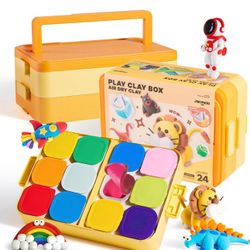 Air Dry Clay for Kids, 24 Colors Modeling Clay Kit