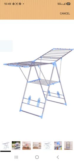 Folding Drying Rack Clothes Airer Adjustable Gullwing Laundry Drying Rack