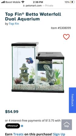 Top Fin Dual Fish Tank & Etc