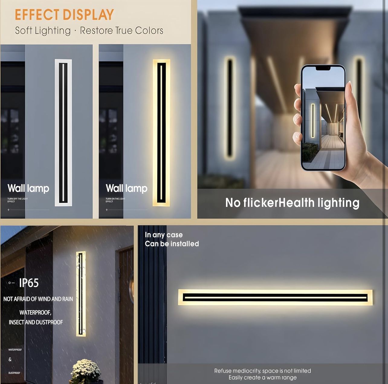 Wall Led Lights Outdoor Modern LED Wall Light, Waterproof