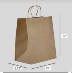 Kraft Paper Shopping Bag with Twisted Handles