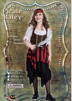 Pirate kids costume size M