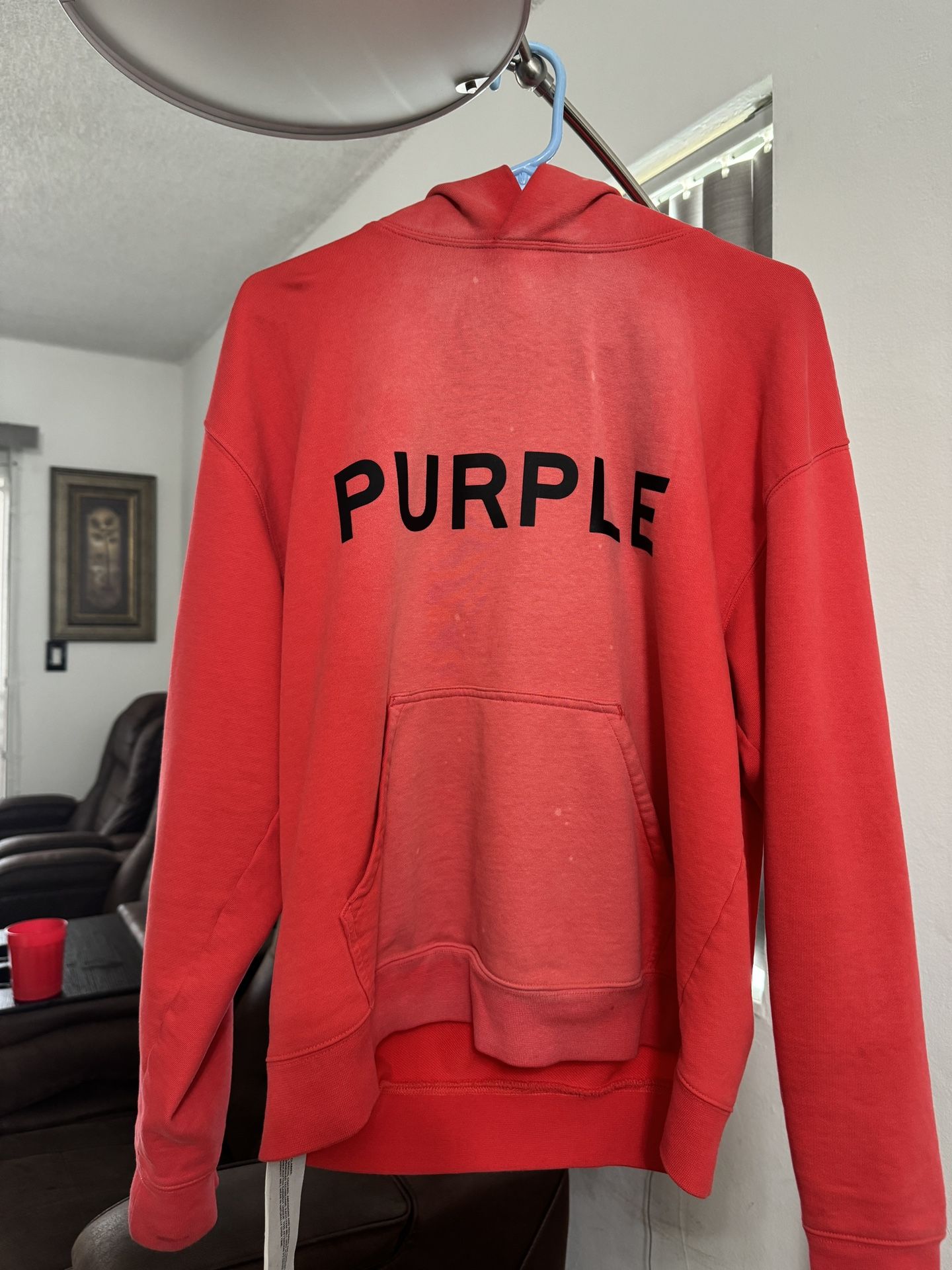 Purple Brand P447 Red Poppy French Terry Hoodie