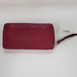 Louis Vuitton Red Leather Wallet 